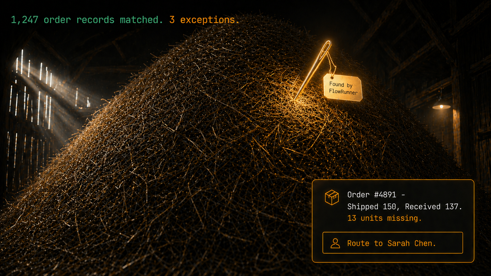 Data reconciliation dashboard showing error detection across records