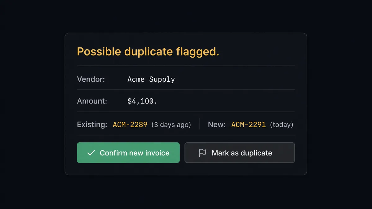 A dark Slack message card from FlowRunner