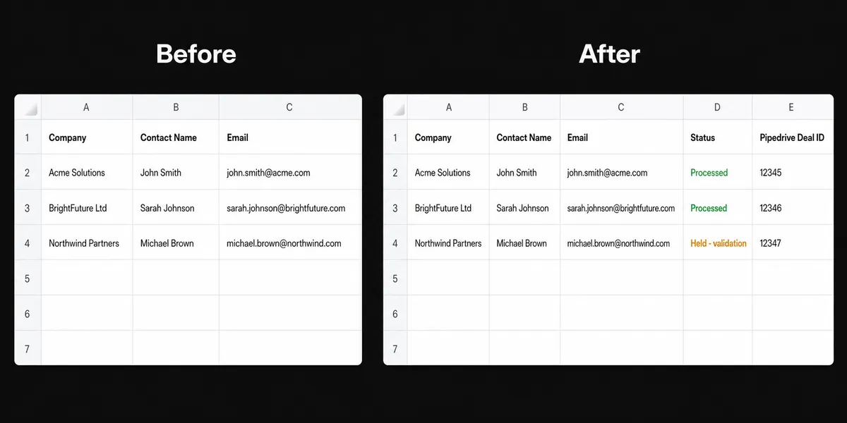 Split-panel composition on a dark background