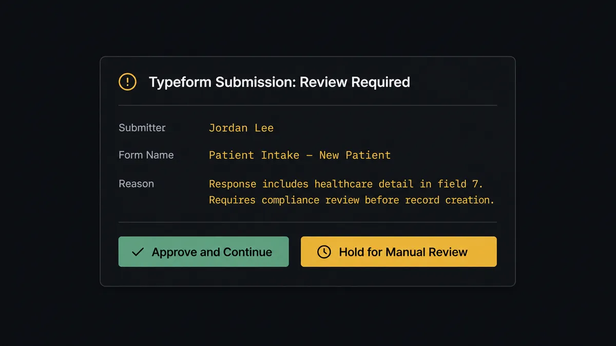 Dark Slack-style notification card